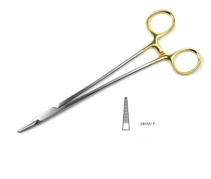 DEBAKEY PORTA AGUJAS CARDIOVASCULAR TC 18CM PORTA AGUJAS ALTA CALIDAD CON INSERTOS DE CARBURO DE TUNGSTENO - Product Image 1