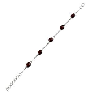 Pulsera de Plata de Ley 925 sólida superventas, diseño fabuloso de alta calidad, ajuste de bisel de granate Natural, regalo bonito de piedras preciosas - Product Image 2