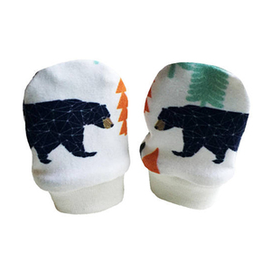 Customized 100% Organic Cotton Baby Mittens for Sale - Product Image 1