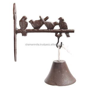 Campana de pared de pájaro montada en la pared de hierro fundido - Product Image 1