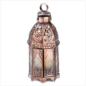 Lanterne marocaine en cuivre décor bougeoir en métal doré mini lanternes pratiques pour mariage et noël accessoire décoratif - Product Image 1