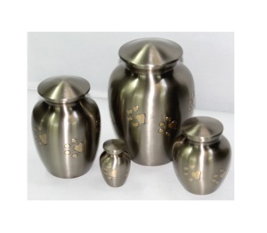 Urnas de cremación para mascotas biodegradables de diseño de BTC Metal de alta calidad con acabado de latón mate Estampado colorido para cenizas de adultos - Product Image 5