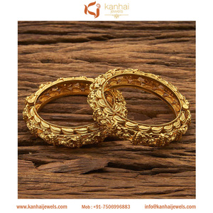 Antiguo templo brazaletes con chapado en oro de oro 17935 - Product Image 3