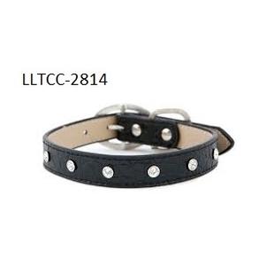 Collier pour chat et chien en cuir de haute qualité de qualité supérieure avec motif solide et décoration de rivets Laisses pour animaux de compagnie de premier fournisseur - Product Image 5