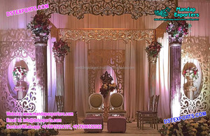Magnífico Mandap de Pavo Real para Bodas Indias, Fabricantes de Mandaps para Bodas Indias, Decoración de Mandap para Bodas con el Mejor Diseño en LONDRES - Product Image 4