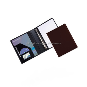 Leather Hardback <b>Book</b> Style Round Ring <b>Binder</b> - Product Image 1