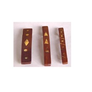 Clip de madera para el cabello con incrustaciones de latón, accesorios para el cabello, pinzas para el pelo con incrustaciones de latón, artesanías de madera - Product Image 5