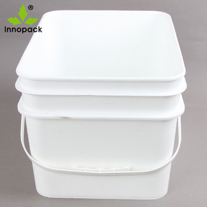 10L Plastic Bucket Rectangular Paint Can and Storage Bin with Handle - Product Image 2