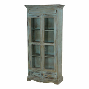 Meuble de cuisine rustique Style Vintage à deux portes en verre, Vintage, nouveau modèle - Product Image 2