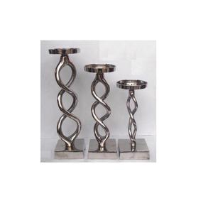 Nickel Plated Twisted Style <b>Candle</b> <b>Holder</b> With Made in Cast Aluminium Home Decoration Metal <b>Candle</b> <b>Holder</b> - Product Image 2