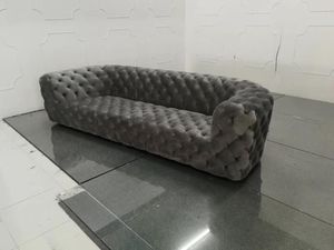 Luxus italienisches getuftetes gelbes Leder Moon Chesterfield <span class=keywords><strong>Sofa</strong></span> - Product Image 4