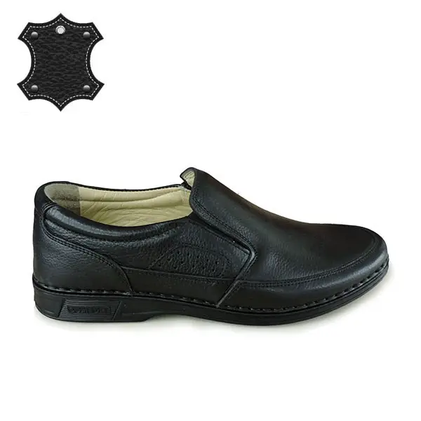 casual shoes man black leather