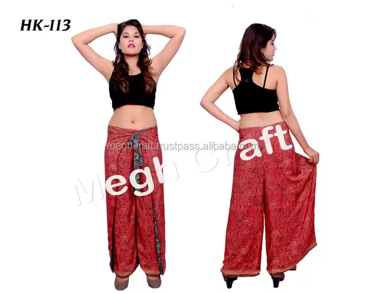 Buy Lu's Chic Women's Thai Harem Pants Bohemian Yoga Pants Indian Loose  Summer Boho Hippie Pants, A-style3, 6-8 at Amazon.in