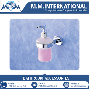 Dispensador de jabón de manos de latón brillante Recipiente de jabón líquido de espuma de vidrio - Product Image 4