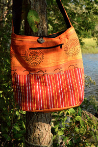 Jaipuri Sanganeri Designer unisexe sac à main nouveau Style INS avec doublure en tissu de coton fait à la main miroir travail sac à bandoulière pour les filles - Product Image 3