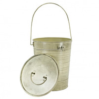 SEAU DE CHARBON EN MÉTAL DESIGN ANTIQUE SEAU VASE CHEMINÉE Couvercle de charbon ancien avec couvercle STYLES SEAU DE CHARBON DE CUIVRE PUR