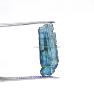 Pierres précieuses en vrac IG10045 Tourmaline bleue brute 17x6mm fantaisie 2.60cx pierres précieuses naturelles Ishu - Product Image 1