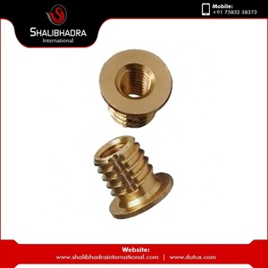 สกรูหัวน็อตทองเหลืองขัดเงาทำด้วยมือสีทองในอินเดีย - Product Image 2