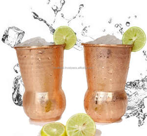 Juego de 2 vasos de cobre martillados para uso doméstico en hoteles - Product Image 4