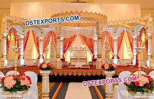 Mandap de Boda Elegante y Lujoso en Venta, Estilo Tradicional Jodha Akbar, Mandap de Fibra, Decoración de Mandap con Temática Bollywood, Nueva York - Product Image 6