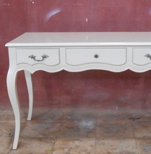 Muebles clásico Escritorio de madera maciza de caoba estilo francés de Color blanco - Product Image 3