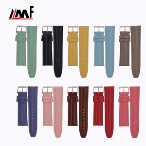 Latest Design Green Trendy Pretty Classic Calf Grain Leather <b>Watch</b> <b>Strap</b> Stainless Steel Buckle 4mm Thickness Multi Size Band - Product Image 2