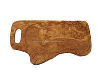 Planche à découper rectangulaire en bois d'olivier de 40 cm, poignée de 20 mm d'épaisseur, naturelle, écologique, en stock, marque InterCraft, pour la cuisine