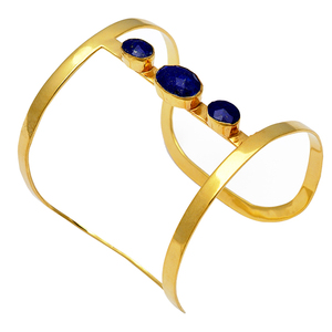 กำไลพลอยสีน้ำเงินแซฟไฟร์ธรรมชาติ925สเตอร์ลิงเงินกำไลข้อมือดีไซน์เนอร์สร้อยข้อมือแผ่นทองกำไลข้อมือดีสำหรับผู้หญิง - Product Image 4