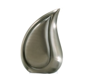 Urna de cenizas de lágrima de Metal de estilo moderno con acabado niquelado diseño grabado de alta calidad para servicios funerarios - Product Image 5