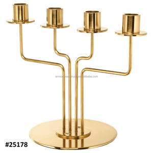 เชิงเทียนโลหะสำหรับตกแต่งบ้านและโรงแรมเชิงเทียน5แขนทำด้วยมือสีเงินใหม่ - Product Image 4