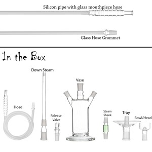 Ensemble de tasses à chicha Metier, tasse à chicha en gros, tasse à chicha fantaisie, voyage personnalisé, portable, acrylique, lumière LED, OEM BOX Technics Pcs - Product Image 4