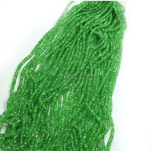 Piedras preciosas de piedra natural de 2mm facetadas pequeñas cuentas redondas de peridoto verde para la fabricación de joyas piedras curativas certificadas por terceros - Product Image 4