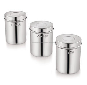 Stainless Steel <b>Canister</b> With Emboss - Product Image 1