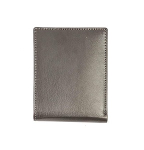 Venta al por mayor hecho a mano fabricante precio de fábrica personalizado de alta calidad 100% cuero genuino Color gris tarjetero cartera de mano para los hombres - Product Image 4