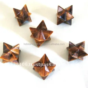 Wholesale Tiger Eye Merkaba Star Gemstone Healing Merkaba Star