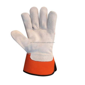 Guantes de Trabajo de Cuero Vacuno Antideslizantes y Anticorte para Trabajo Pesado, Estilo Canadiense con Forro y Puño Reforzado con Goma - Product Image 4