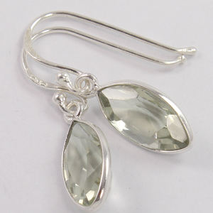 Superbe Jolis Bijoux Boucles d'Oreilles VERT AMETHYST Marquise Boucles d'Oreilles Pierres Précieuses Argent Sterling 925 Naturel Indien Mignon Fait Main - Product Image 2