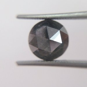 เพชรดำทรงกลมธรรมชาติ 2.00 กะรัต ทรงโรสคัท ราคาไม่แพง - Product Image 3