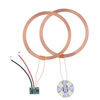 Chargeur sans fil à lévitation magnétique longue distance Taidacent 80 mm, grande bobine en cuivre XKT515-03, entrée 12 V, sortie 4 W, chargeur sans fil LED