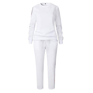 Survêtements pour femmes enceintes, taille plus, hiver, 2 bandes, couleur blanche - Product Image 2
