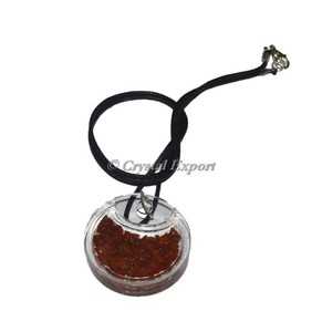 Red Jasper Acrylic <b>Orgonite</b> Pendant - Product Image 1