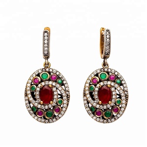 New Trending Authentic Dangle Earring Turkish <b>Wholesale</b> Handcrafted 925 Sterling Silver Jewelry - Product Image 1