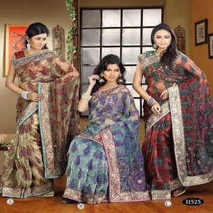 Las últimas mujeres tradicionales de la India, ropa de diseñador, Bandhani work Bandhani Sarees En Surat - Product Image 6
