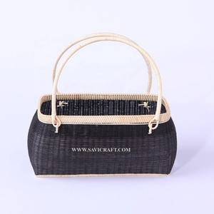 Sac de panier en bambou Yukata japonais fait à la main pour Kimono pour été automne printemps saisons produit artisanal - Product Image 3