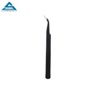 J2 Pince à cils personnalisée en acier inoxydable avec pointe pointue Pince à épiler à extension droite incurvée pour le volume des cils - Product Image 3