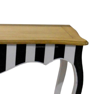Meubles en peinture à la main, Console de Table, bandes de couleur peinte et lavage, pour le salon - Product Image 5