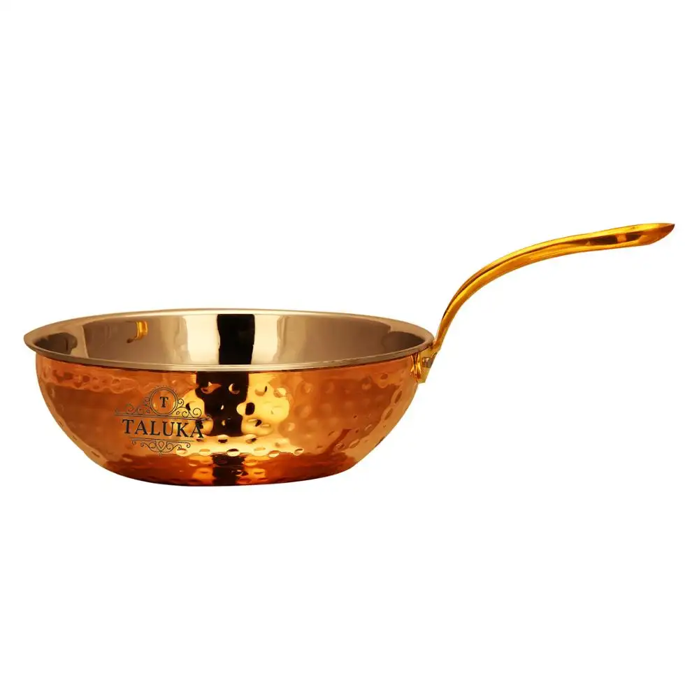 Indian Manufacturer Handmade 25 Oz Serving Copper Fry Pan