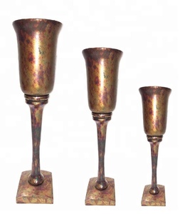 Décoration de maison et de jardin de luxe Vase en cristal Vase à fleurs de mariage en aluminium pour table pour mariages et décorations pour la maison - Product Image 4