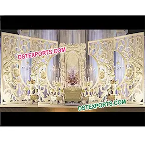 婚礼舞台背景帧2018模型花形雕刻光纤面板为婚礼印度婚礼C风格背景展板