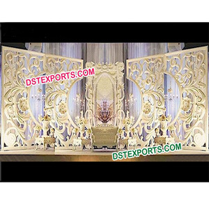 Marcos de fondo para escenario de boda, Panel de fibra tallado de flores para boda india, estilo C, paneles de fondo, 2018 modelos - Product Image 1